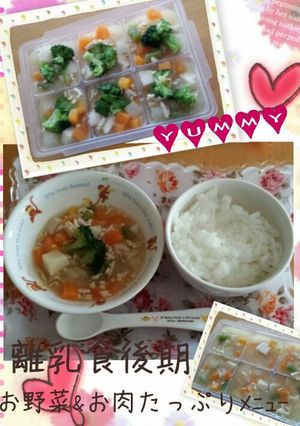 ゴロゴロお野菜と鶏挽き肉の煮物&お味噌汁-レシピのメイン写真