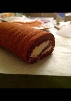 ココアロールケーキ(*´∀`*)-レシピのメイン写真