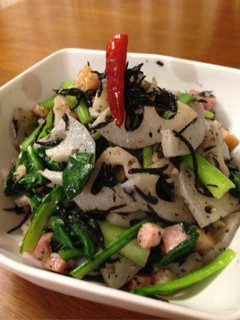 蓮根のペペロンチーノ炒め-レシピのメイン写真