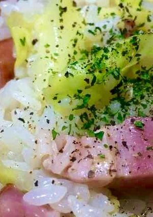キャベツとベーコンの簡単ヘルシーリゾット-レシピのメイン写真