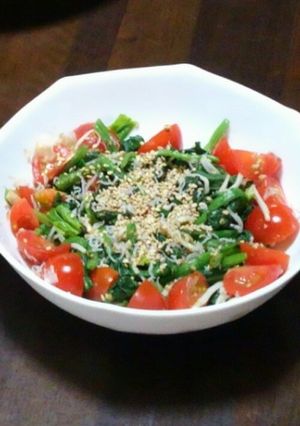 調味料不要！ほうれん草のお浸し彩りサラダ-レシピのメイン写真