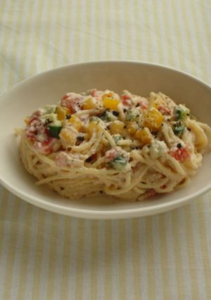 濃厚!!豆腐クリームパスタ-レシピのメイン写真