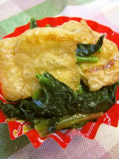 お弁当に♪パリパリ油揚げとほうれん草-レシピのメイン写真