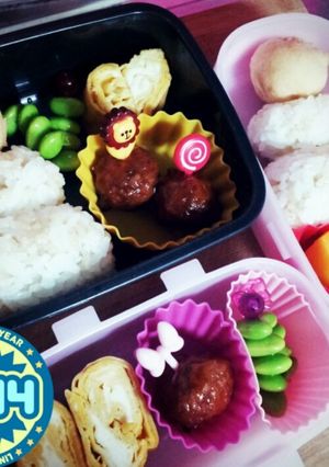幼稚園弁当！2014あけおめ鏡餅★-レシピのメイン写真