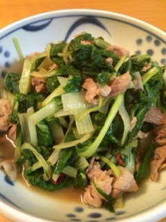 しゃくし菜の豚肉炒め-レシピのメイン写真