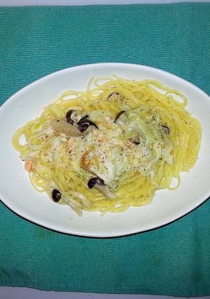 簡単！鮭ほぐしでサーモンクリームパスタ♪-レシピのメイン写真