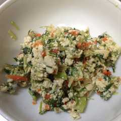 รูปของ しっとり水菜入り炒り豆腐☆