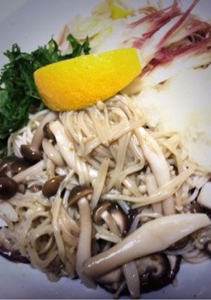 レンジで美味しいキノコ餡の冷製おろし蕎麦-レシピのメイン写真