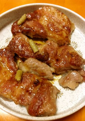 わさび醤油で厚切り豚肩ロース焼き-レシピのメイン写真