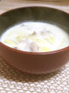 「プチッと鍋」de白菜と豚肉の豆乳スープ-レシピのメイン写真