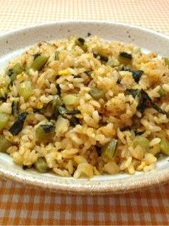 野沢菜ガーリックバター炒飯-レシピのメイン写真