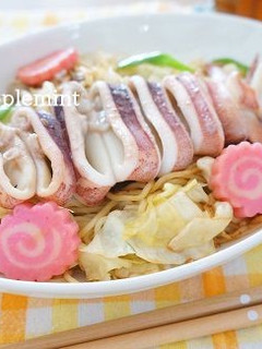 まるごといかのバター醤油焼きそば-レシピのメイン写真