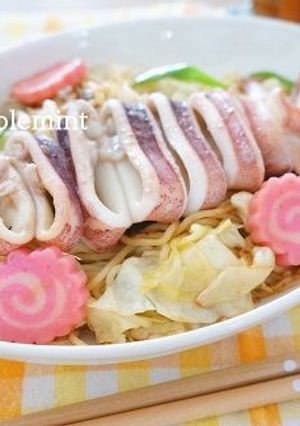 まるごといかのバター醤油焼きそば-レシピのメイン写真