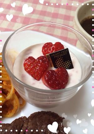 超簡単♪春色いちごヨーグルト♡-レシピのメイン写真