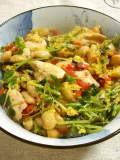 水煮大豆とささ身で丼-レシピのメイン写真