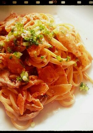 仏韓！✧牡蠣キムチクリームパスタ✧*｡-レシピのメイン写真