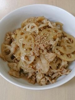 豚バラと蓮根のきんぴら-レシピのメイン写真