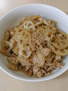 豚バラと蓮根のきんぴら-レシピのメイン写真