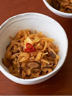 切り干し大根と干ししいたけの炒め酢煮-レシピのメイン写真