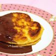 簡単♡お好み焼き粉でもちふわパンケーキ風