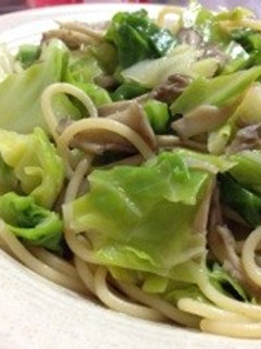 簡単♪舞茸とキャベツの柚子胡椒パスタ-レシピのメイン写真