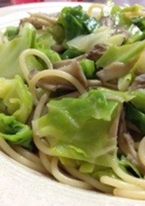 簡単♪舞茸とキャベツの柚子胡椒パスタ-レシピのメイン写真