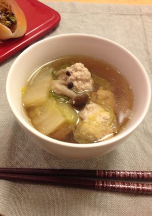 白菜と鶏団子スープ-レシピのメイン写真