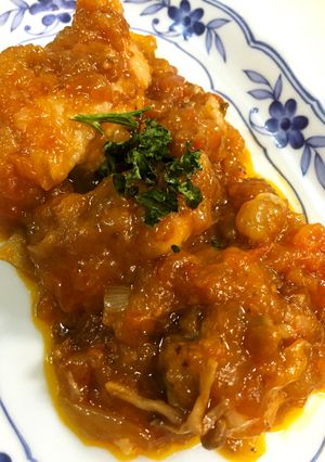 赤ワインのための、鶏のトマトソース煮-レシピのメイン写真