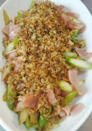 とまらない！香味パン粉のアスパラベーコン-レシピのメイン写真