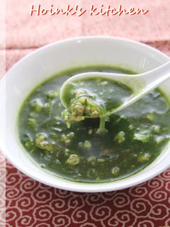 ほうれん草とひき肉の中華風スープ-レシピのメイン写真