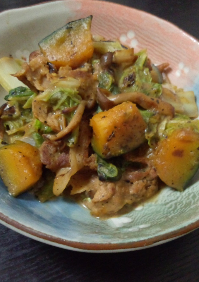 ☆かぼちゃと白菜と豚肉のクリーム煮☆-レシピのメイン写真
