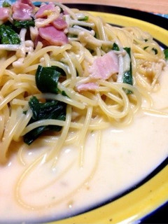ほうれん草&ベーコンの味噌っちパスタ-レシピのメイン写真