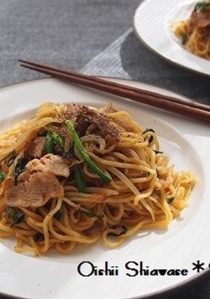 ＊絶品！豚ニラもやしの甘辛焼きそば＊-レシピのメイン写真