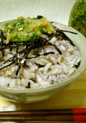 壬生菜となめ茸の塩麹漬け-レシピのメイン写真