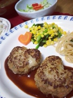 ウチの洋風ハンバーグ☆赤ワインソース-レシピのメイン写真