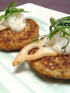 和風シャキシャキ♪れんこんハンバーグ-レシピのメイン写真