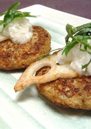 和風シャキシャキ♪れんこんハンバーグ-レシピのメイン写真