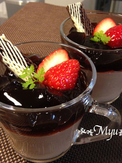 *チョコムース♥コーヒージュレ乗せ*-レシピのメイン写真