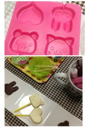 100均の型でチョコ作り♪子どもと一緒♡-レシピのメイン写真