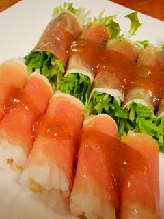 生ハムを使った簡単おつまみ 梅風味-レシピのメイン写真