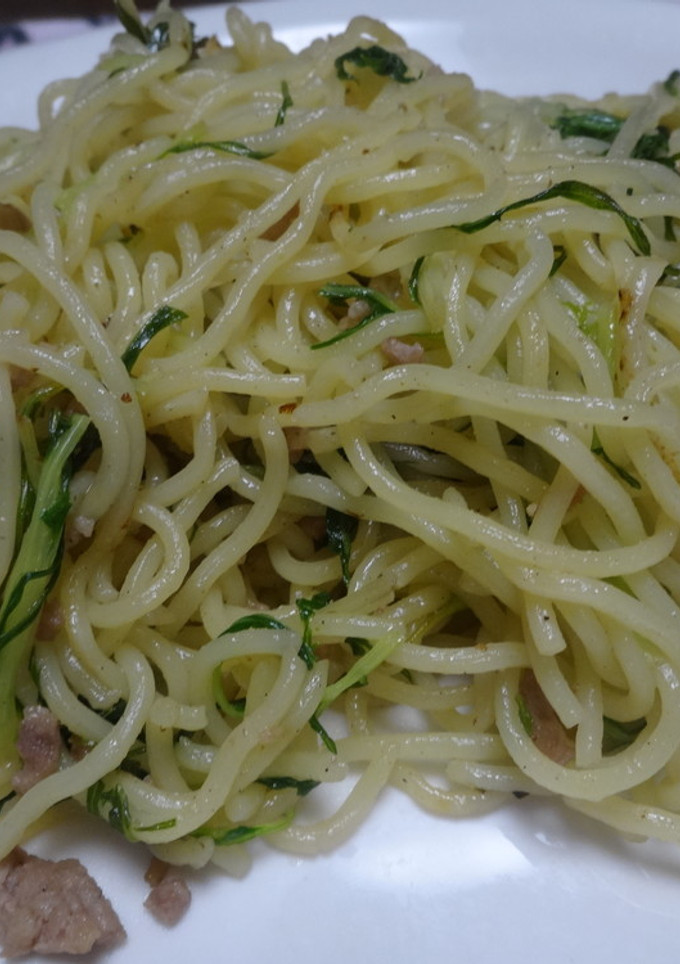 ☆ご当地☆水菜とひき肉の塩焼きそば☆-レシピのメイン写真