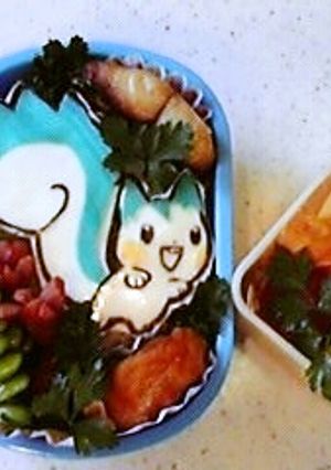ポケモン☆のパチリスのキャラ弁（≧∇≦）-レシピのメイン写真