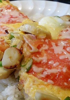 トマトと玉子で(日曜の朝ごはん）-レシピのメイン写真