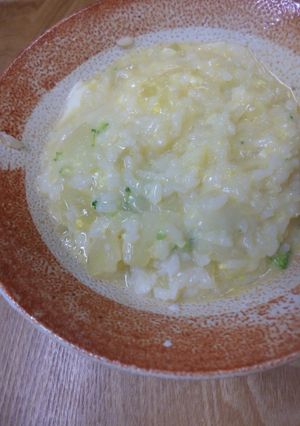 プチッと鍋を使って・卵雑炊-レシピのメイン写真