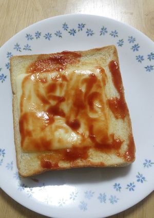マヨチーケチャトースト-レシピのメイン写真