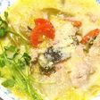 鶏むね肉と野菜の豆乳スープ,チーズ風味
