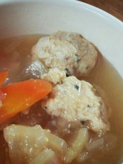 フワフワ鶏肉団子スープ-レシピのメイン写真