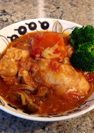 簡単美味♡圧力鍋で胸肉のトマト煮チーズ入-レシピのメイン写真