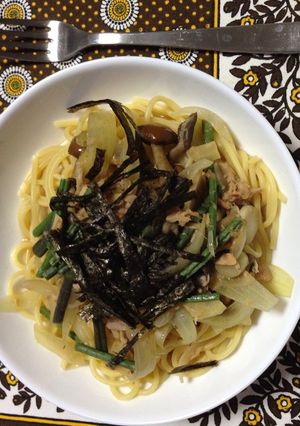 あるでん亭風山菜和風パスタ-レシピのメイン写真