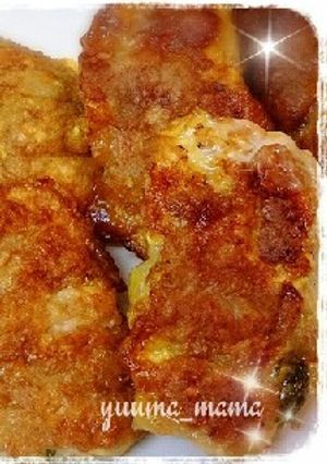 節約☆豚ロースのくるくるシソチーズピカタ-レシピのメイン写真